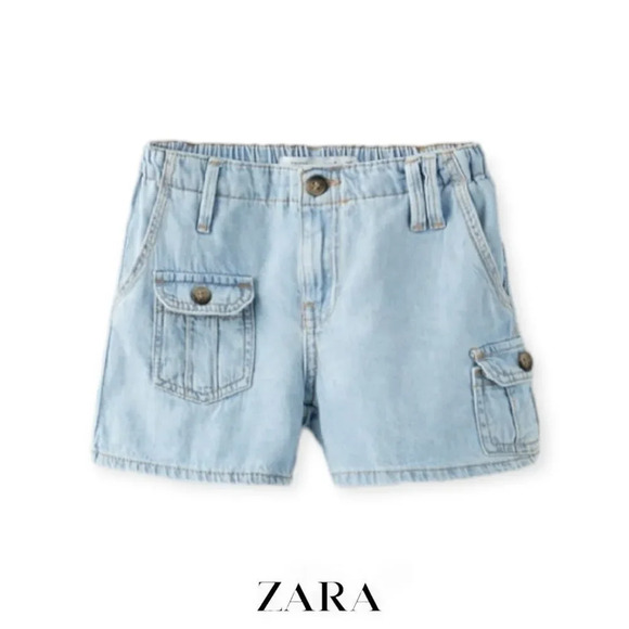 ZARA Kids | Blue | CARGO SHORTS - Picture 1 of 5